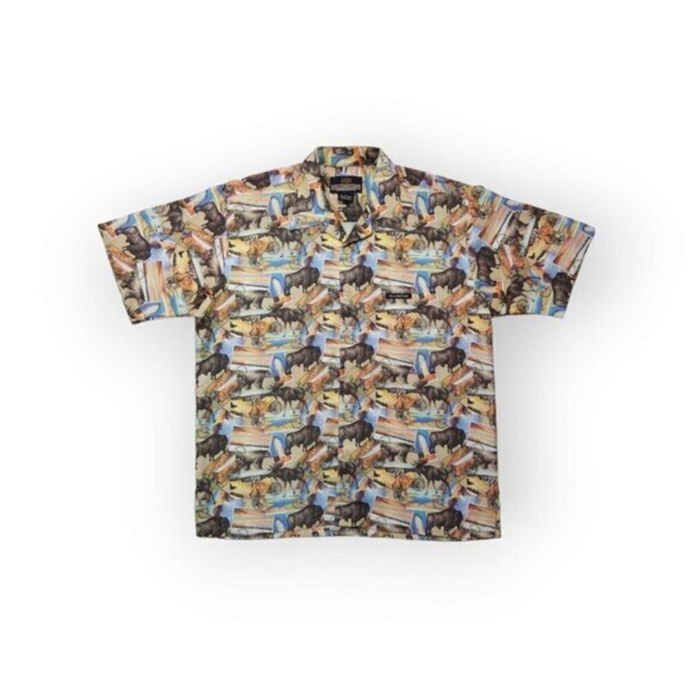 Vintage Yellowstone General Stores Button Up Shirt Short Sleeve Mens Large‎